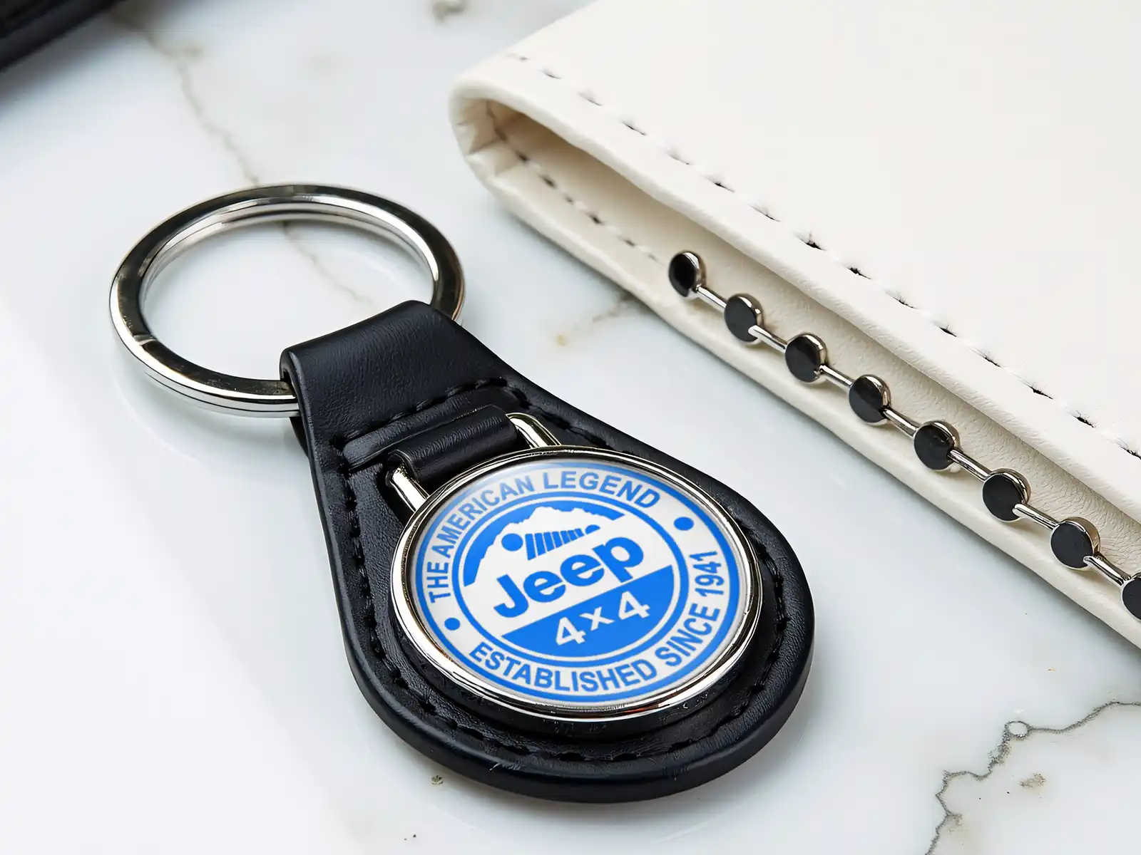 Jeep Porta Chiavi Pelle Durevole Tocco Limitato